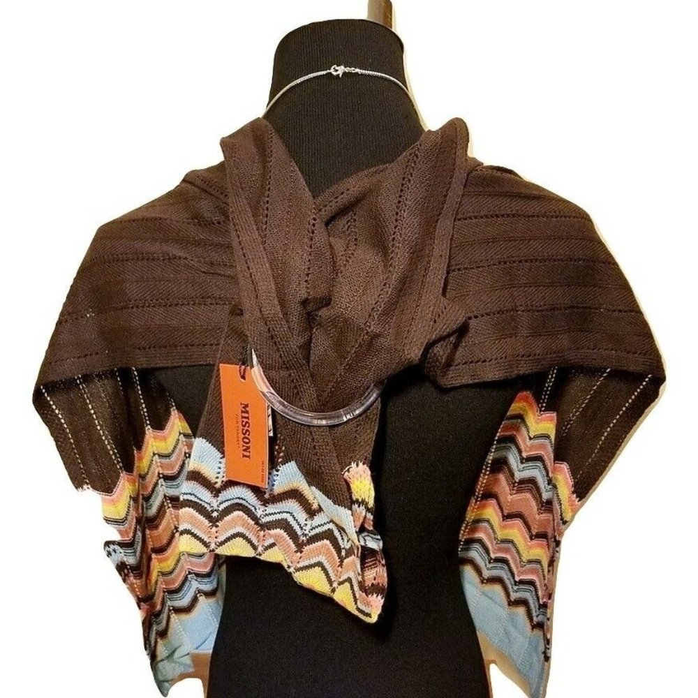 Missoni for Target Large Knit SCARF - Brown Colore